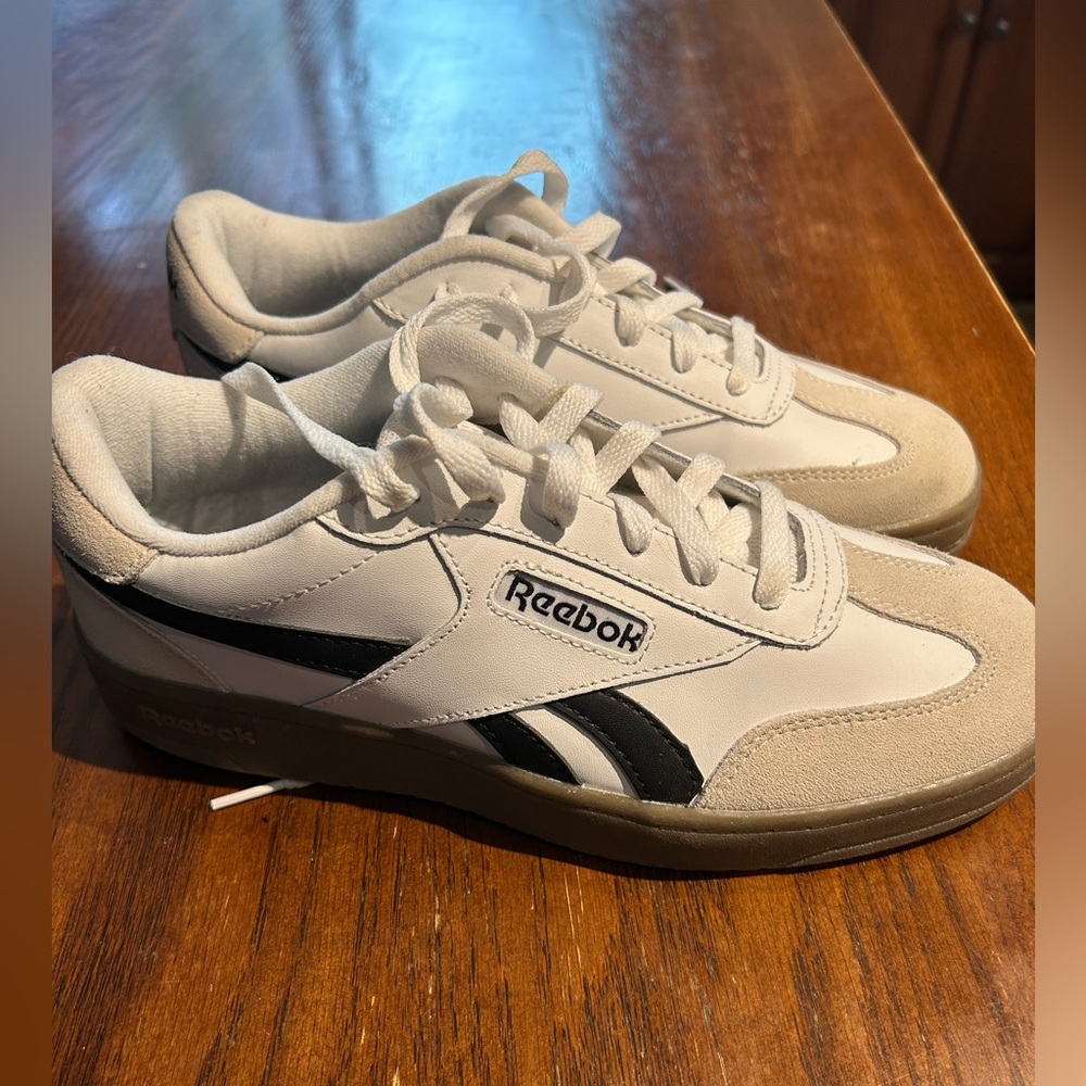 Reebok Classic White and Black Sneakers